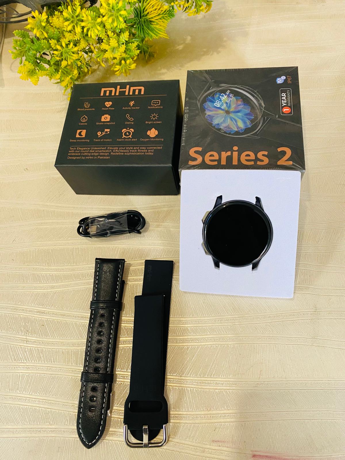 MHM Series 2 Smartwatch with Dual Straps